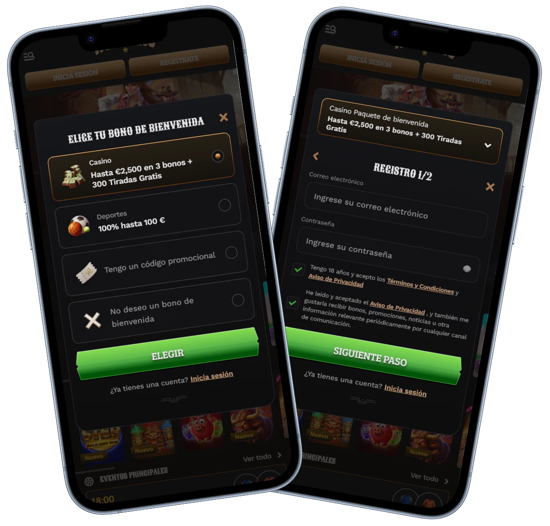 Registro y acceso a la cuenta en Wildsino Casino